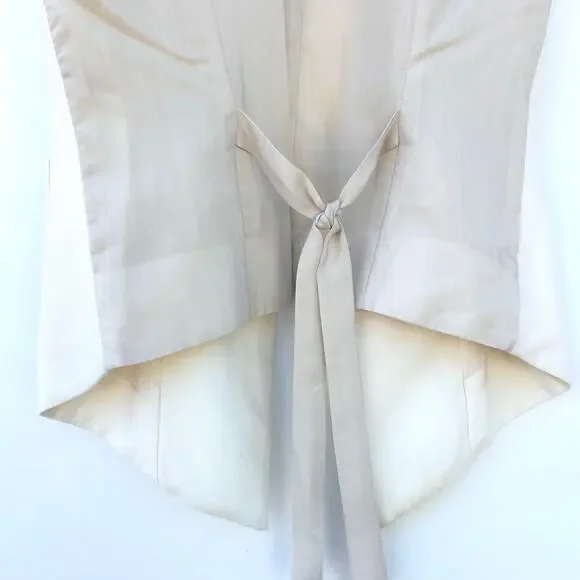 Mason Tailored White Ivory Vest Waistcoat 6 Sleeveless Quiet Luxury Menswear - Picture 9 of 9